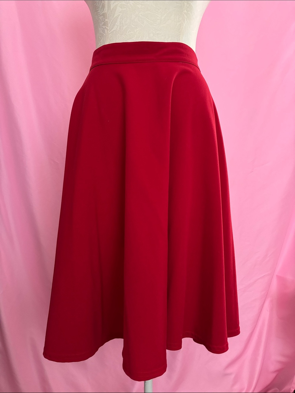Modcloth Rock Steady Classic Red A-Line Skirt